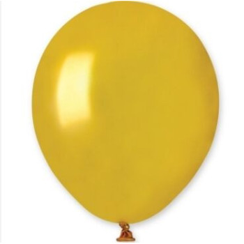 10 balões de latex Gemar 5" 12cm Gold