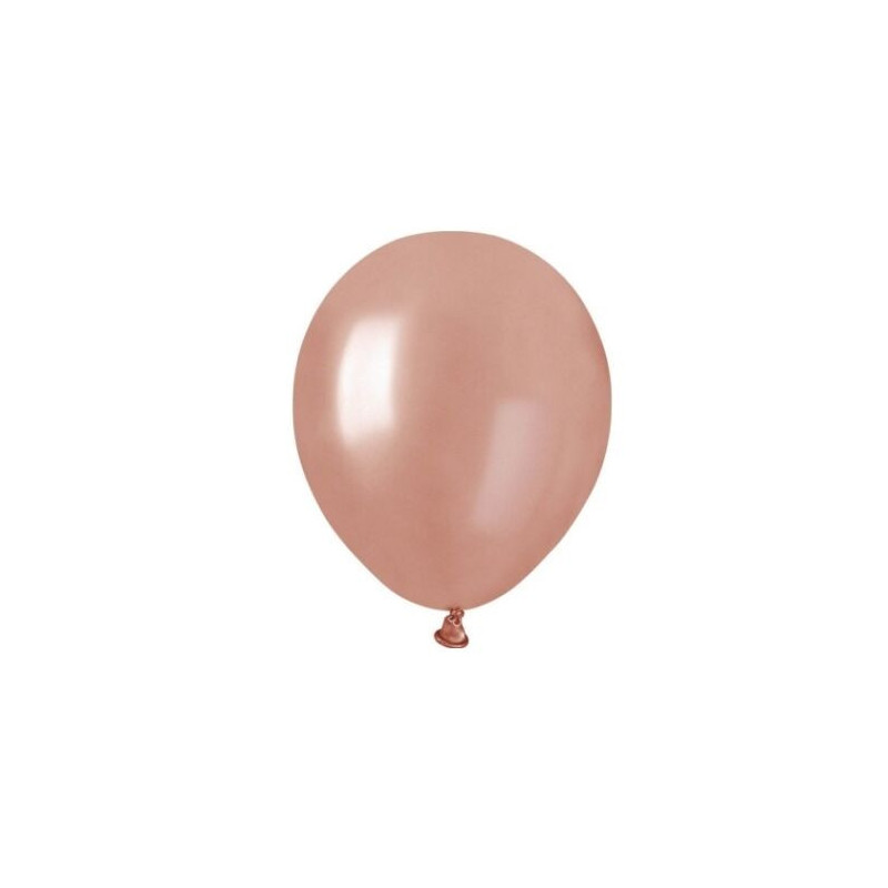 10 balões latex Gemar 5" 12cm rose gold