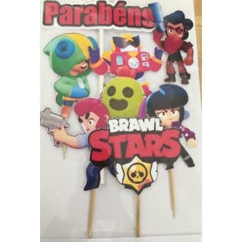 Topo de bolo Brawl Stars