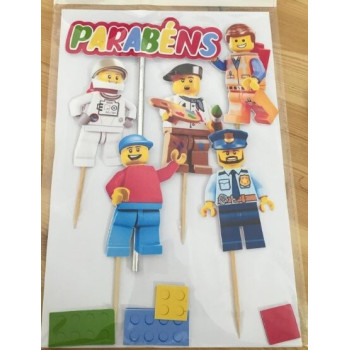 Topo de bolo lego