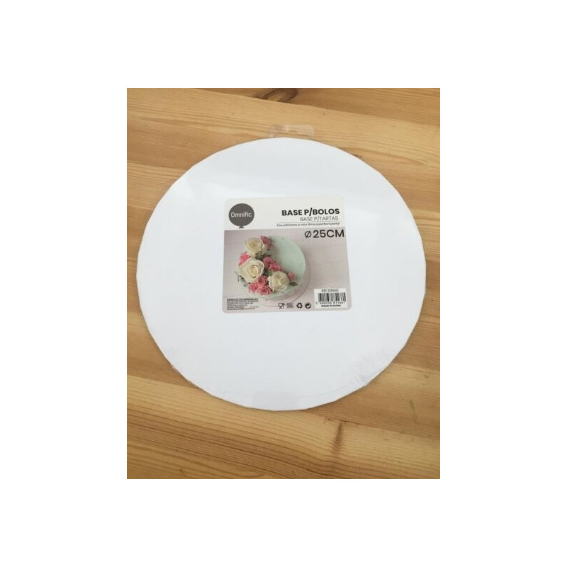 Prato cartão branco 25cm