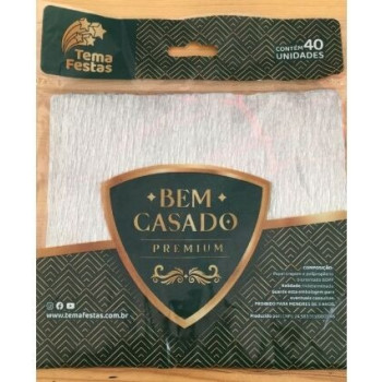 40 folha de papel para Bem Casados prata