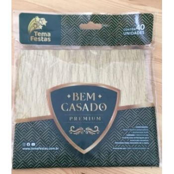 40 folha de papel para Bem Casados ouro