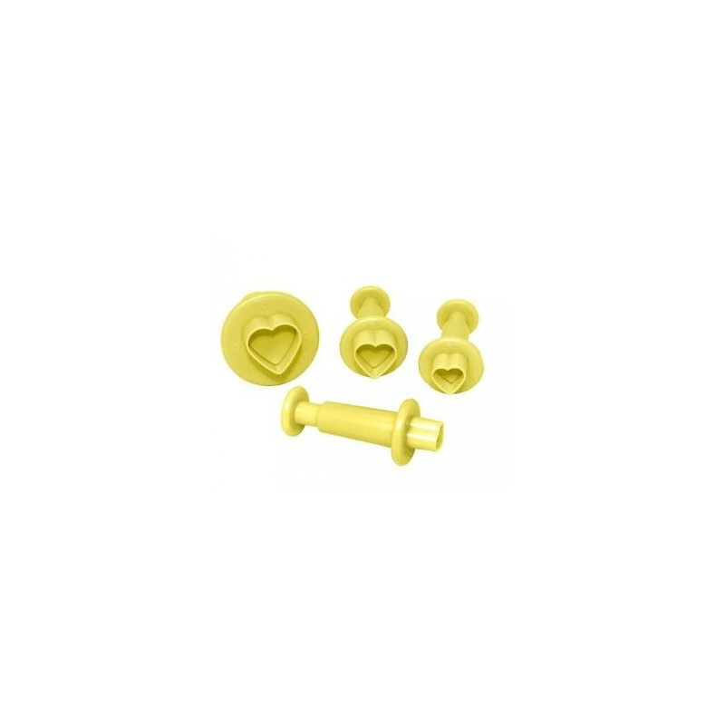 Conjunto 4 cortadores com ejector corações