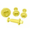 Conjunto 4 cortadores com ejector corações