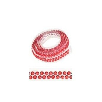 Fita Strass Vermelha 0,90 cm