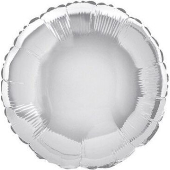 Balão foil redondo 18" Prata
