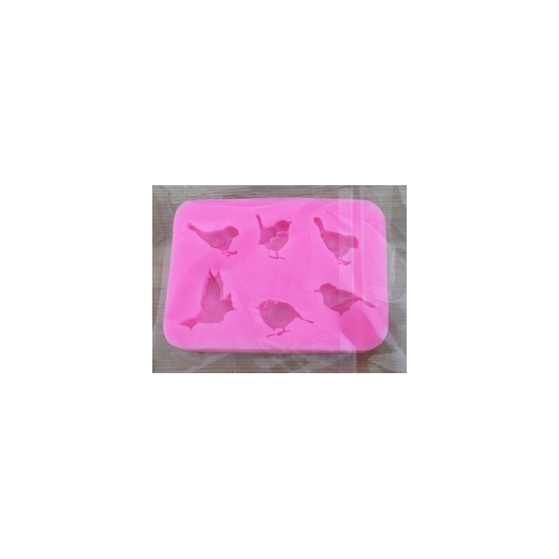 Molde silicone passarinhos