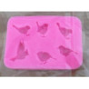 Molde silicone passarinhos