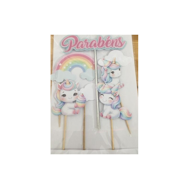 Topo de Bolo Unicórnio