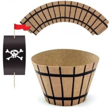 6 formas cupcakes kit pirata