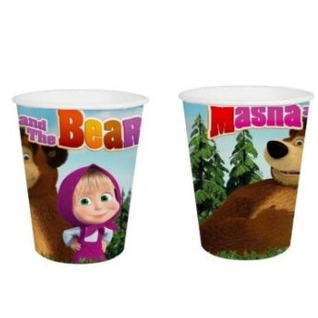 8 copos masha e o Urso 200ml