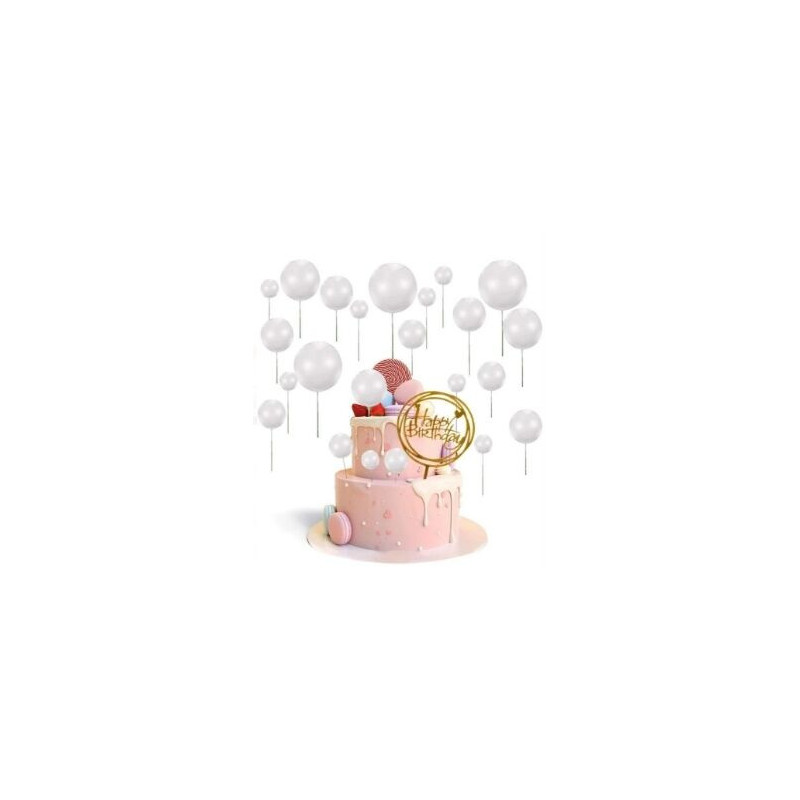 20 bolas decorativas brancas