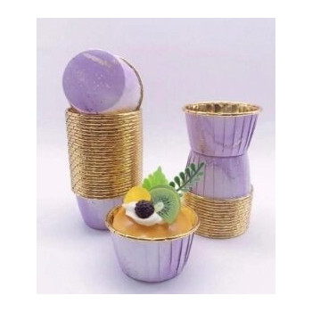 25 formas para cupcakes lilás marmorizado