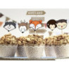 6 Forminhas Cupcake + Toppers Wooland