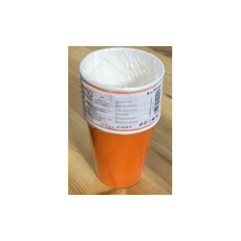 8 copos de papel 250ml laranja