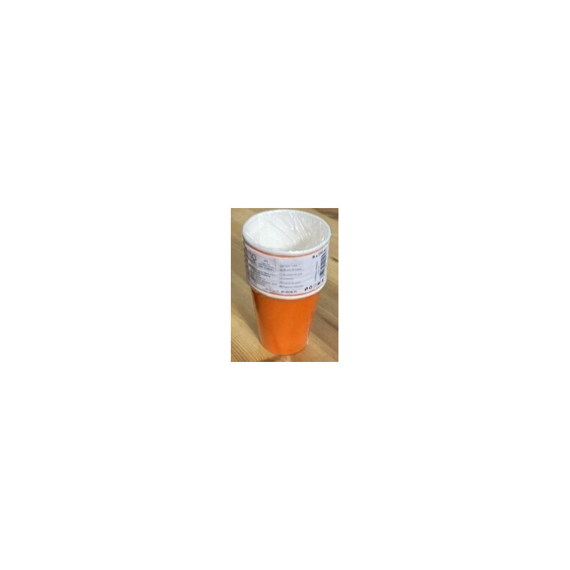 8 copos de papel 250ml laranja