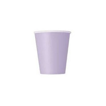 14 copos papel 255ml lavanda