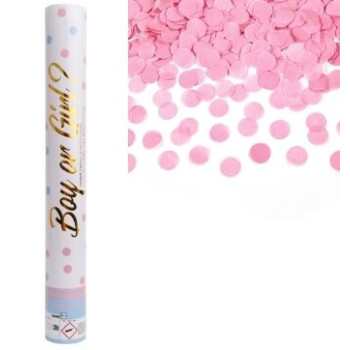 Dispara confettis revelação menina