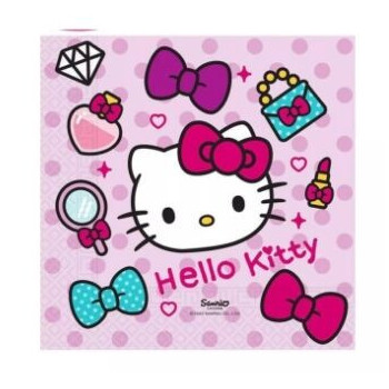 20 guardanapos 363x33cm Hello Kitty