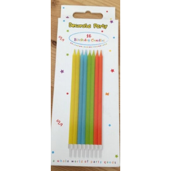 16 velas cores brilhantes