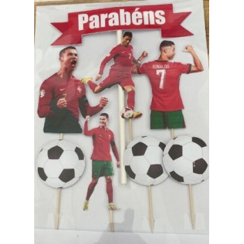 Topo de bolo Futebol Ronaldo