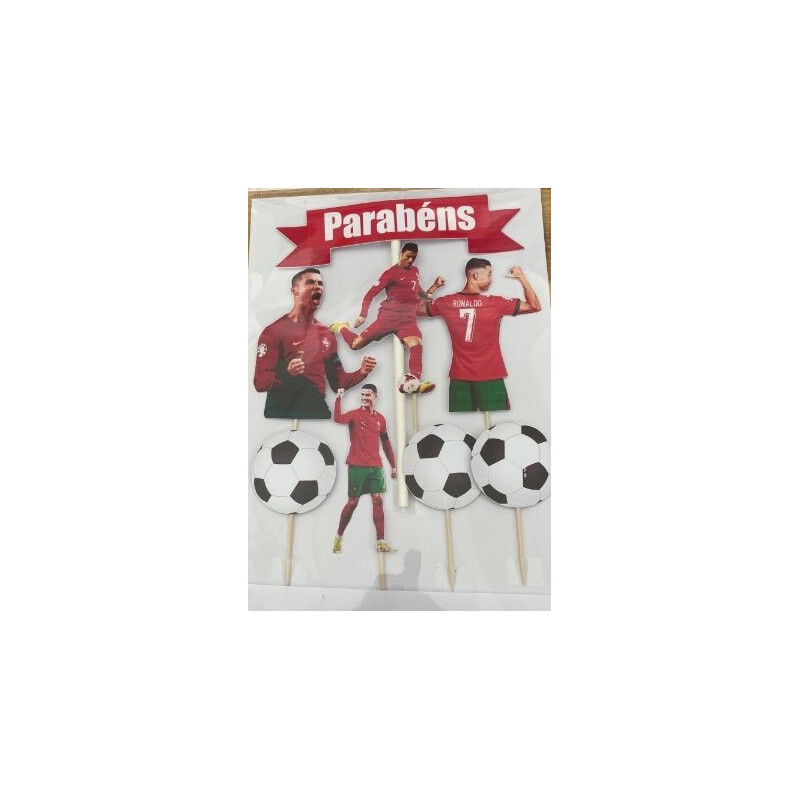 Topo de bolo Futebol Ronaldo