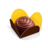 25 bases bombons/brigadeiros castanho e ouro