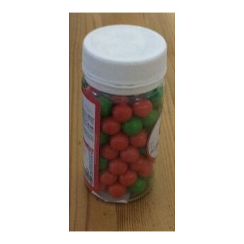 Pérolas de chocolate vermelho e verde 65g