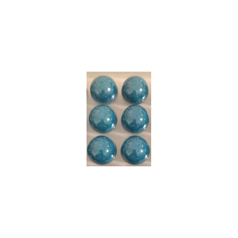 6 Bolas de chocolate azul