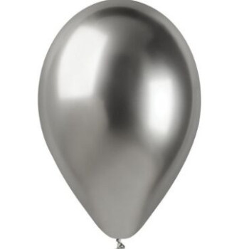 10 balões latex sempertex Refflex Prata 5"