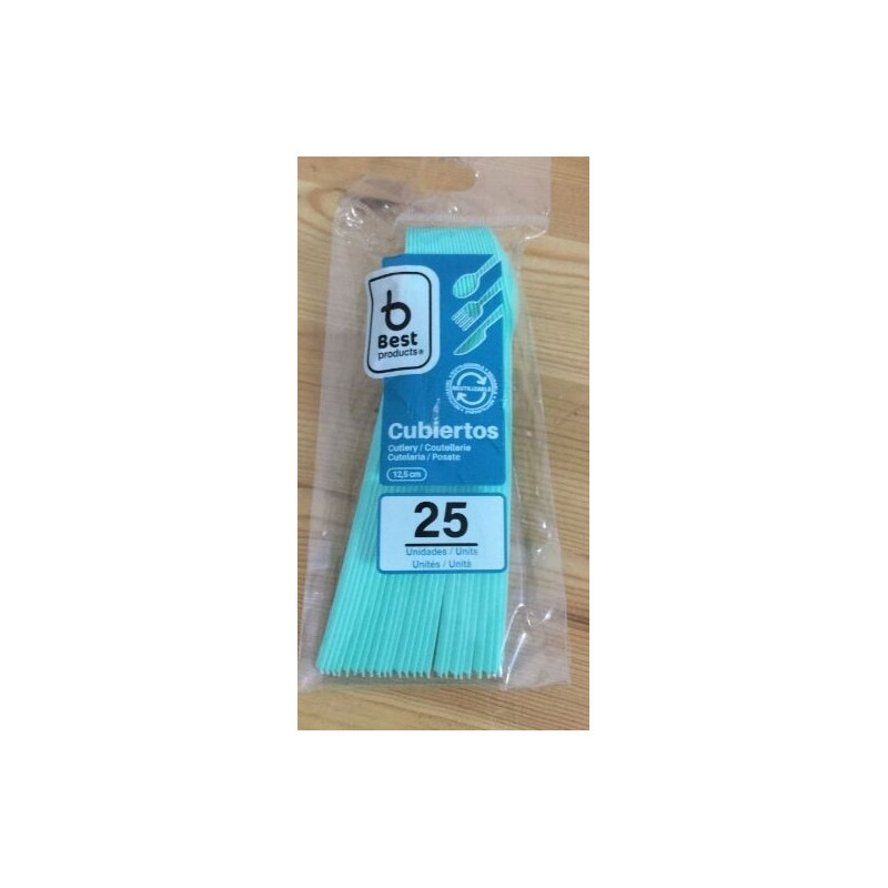 25 colheres de sobremesa verde menta