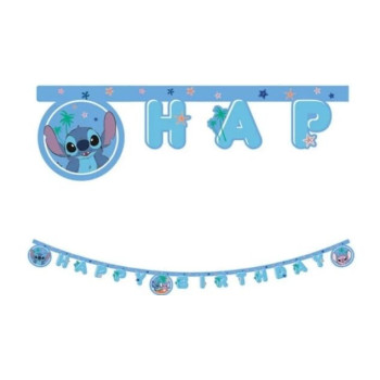 Banner Happy Birthay Stitch 2m