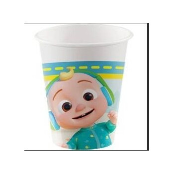 8 copos de papel 200ml Cocomelon