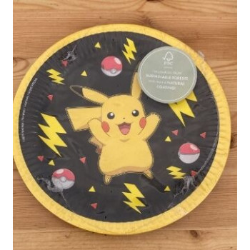 8 pratos 18cm Pokemon