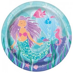 8 plates 23cm mermaid