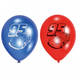 6 Latex Balloons Cars...
