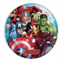 8 Pratos Avengers 20cm
