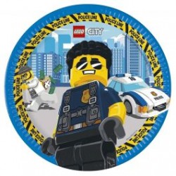 8 Pratos 23cm - Lego city