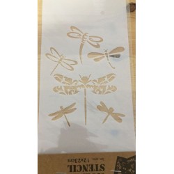 stencil libelinhas 12x23cm
