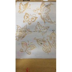 Stencil borboletas 21x31cm