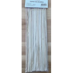 Espetos de bambu 4mm x 25cm