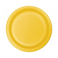 8 pratos 18 cm amarelo