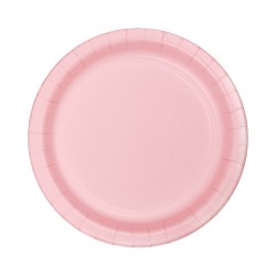 8 pratos 18cm rosa pastel