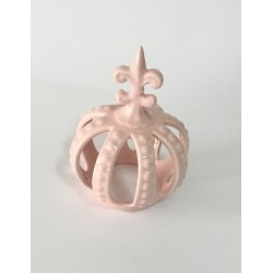 Coroa ceramica rosa