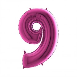Balão Foil Grab 40 nº 9 rosa