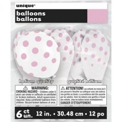 6 baloes brancos bolas rosa...