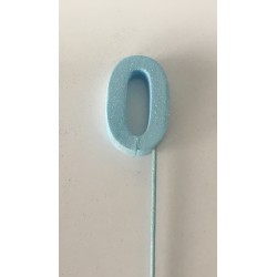 Número 0 esferovite azul 8 cm