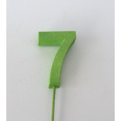 Número 7 esferovite verde 8 cm