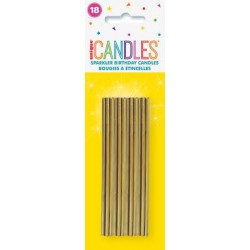 18 Gold Sparkles Candles